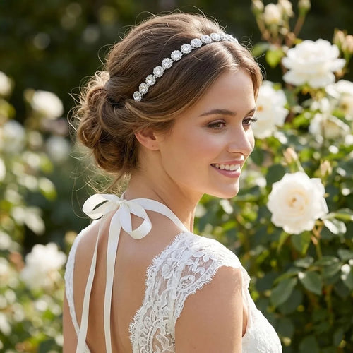 Varenzi Crystal Bridal Rhinestone Headband — Sparkling Wedding Hairpiece