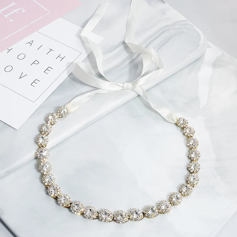 Varenzi Crystal Bridal Rhinestone Headband — Sparkling Wedding Hairpiece