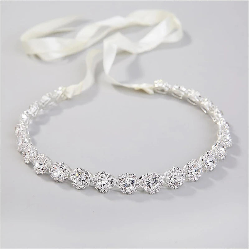 Varenzi Crystal Bridal Rhinestone Headband — Sparkling Wedding Hairpiece