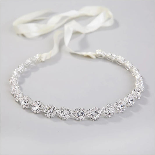 Varenzi Crystal Bridal Rhinestone Headband — Sparkling Wedding Hairpiece