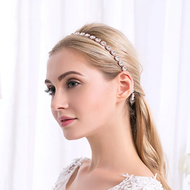 Varenzi Crystal Bridal Rhinestone Headband — Sparkling Wedding Hairpiece