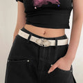 Varenzi Y2K Punk Gothic Belt — Vintage PU Leather Waistband